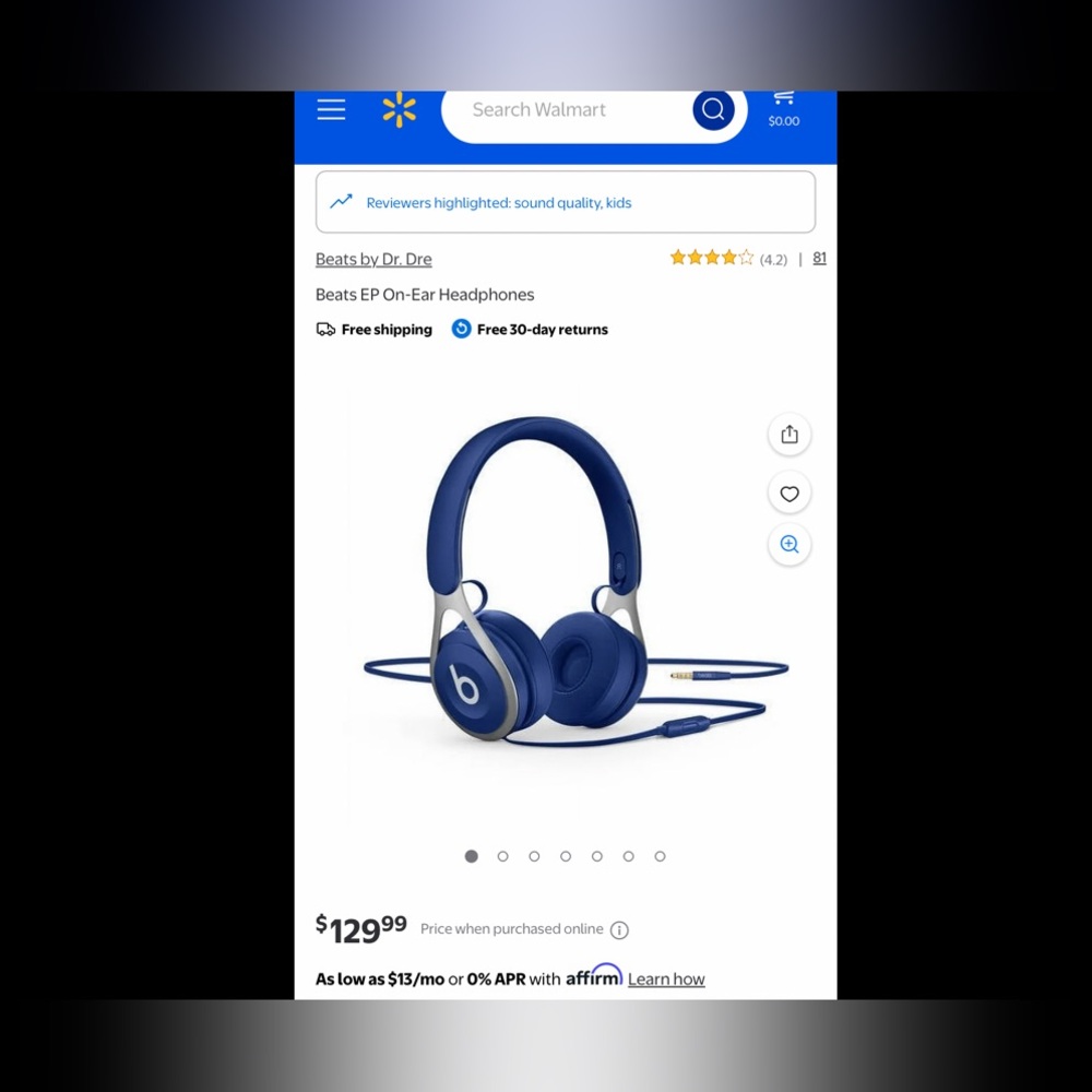 Beats earphones.  Blue